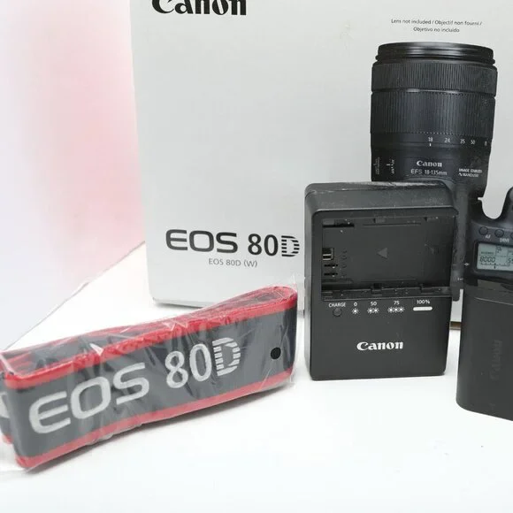 Canon 80D Semi Pro 24MP DSLR Camera Travel Photography WiFi HD Video Flip Screen - Picture 6 of 16